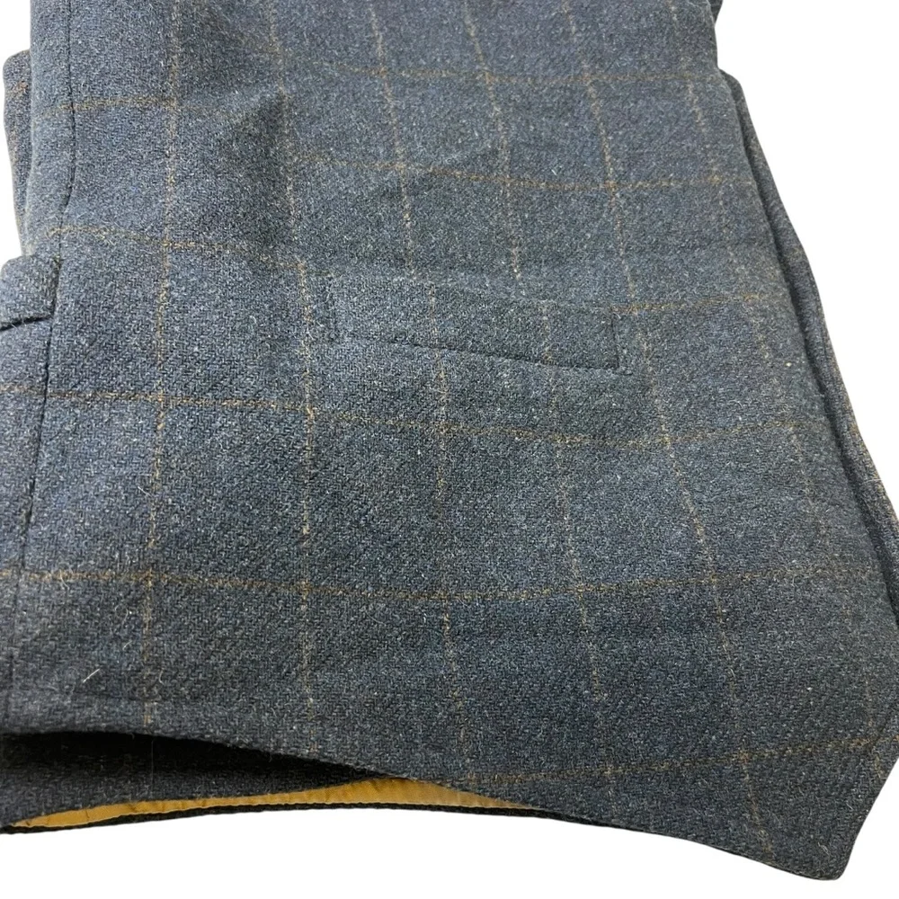 Orvis Men’s XL Navy Wool Windowpane Dress Vest - Picture 6 of 9